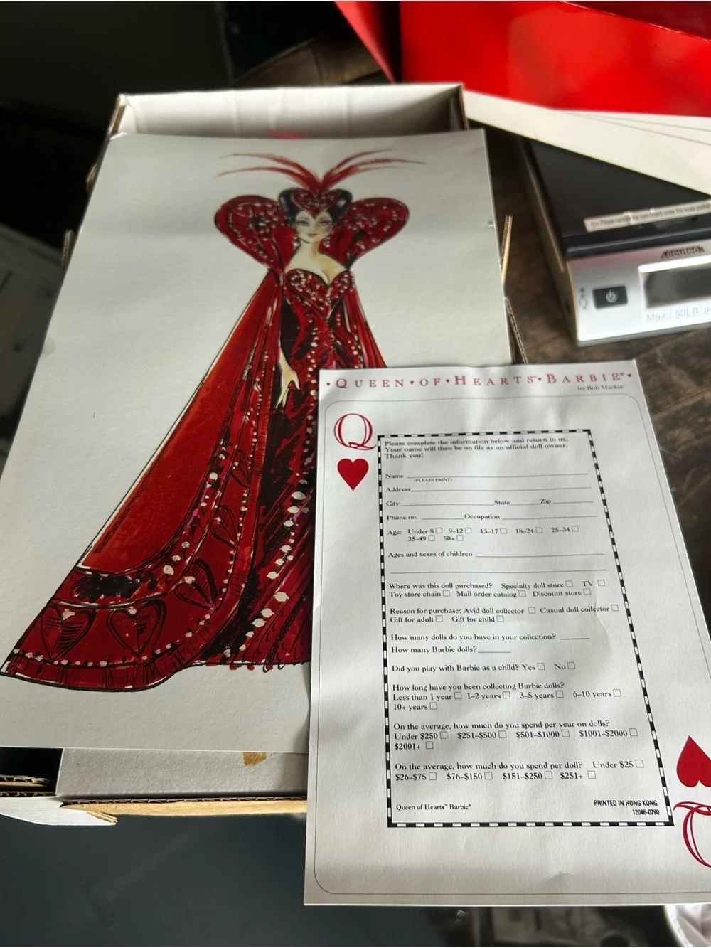 Queen of Hearts Bob Mackie Barbie Doll box as is condition
